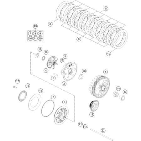 EMBRAYAGE HUSQVARNA 300 TE 2027 - DUBOST HVA